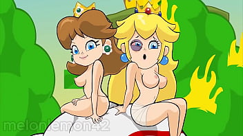 Preview 4 of Girih Dock Anal - Racist Mario Uncensored - Princess Peach and Princess Daisy Naked