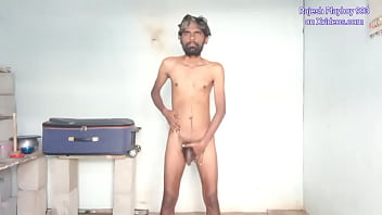 Preview 1 of Tow Production - Rajesh Playboy 993 massaging dick spanking bubble butt fingering asshole masturbating cock cumming in the glass. Foreskin pubes pubic naked balls