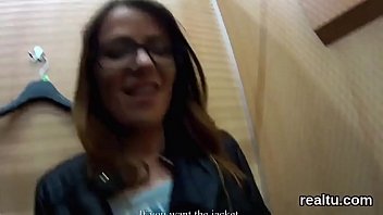 Preview 1 of Uk Small Real - Stunning czech kitten was teased in the mall and penetrated in pov