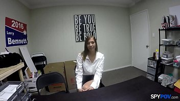 Preview 1 of Big Black Cock Makes Her Scream - Spy Pov - Harvard grad fucked Molly Manson teen-porn