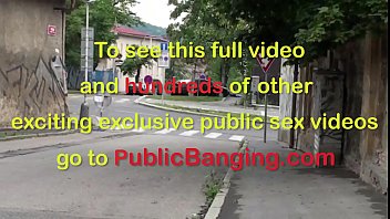 Preview 1 of Jilbab Vibrator - Young cute teen girl Alexis Crystal public street gangbang threesome with 2 guys
