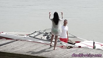 Preview 1 of Pigtail Wearing Teen Girl Gets - Anally pounded babe gets banged outdoors