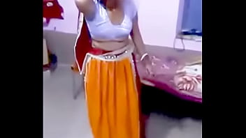Preview 2 of Big Boba Sax - White Blouse yellow petticoat Desi Model Dance. mp4