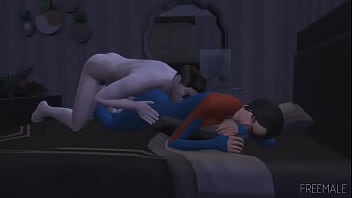 Preview 3 of Ponytail Girl Sex - Hot Night with Supergirl (Sims 4)