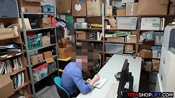 Preview 2 of Married Couple Bi Threesome - Black teen shoplifter caught and fucked by security