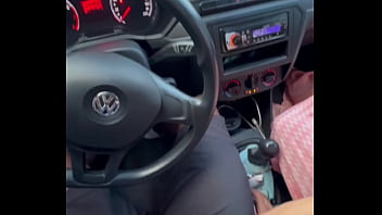 Preview 2 of Sexy Tv Chanal - naughty uber car driver jerked me off until I came. We came together!