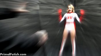 Preview 1 of Gay Bbc Cum Eating - Superheroine Made Into Sexbot