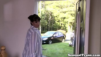 Preview 1 of Woman Doog - Tgirl sensually pussylicking a gilf