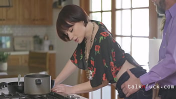 Preview 2 of Hroen Xxan - Kitchen Freeuse Taboo Trio - Angeline Red, Jessica Ryan,  Jack Vegas | TalknFuck