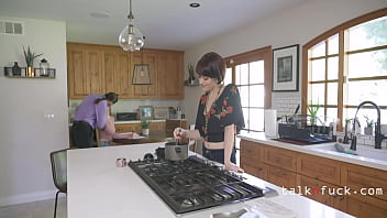 Preview 1 of Hroen Xxan - Kitchen Freeuse Taboo Trio - Angeline Red, Jessica Ryan,  Jack Vegas | TalknFuck