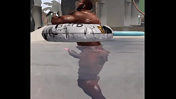 Preview 1 of Indian Bollywod Xxx - Big D Brown jerking off in pool