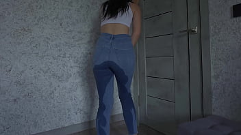 Preview 4 of Smally Bengali Woman - Female Desperation Pee Jeans