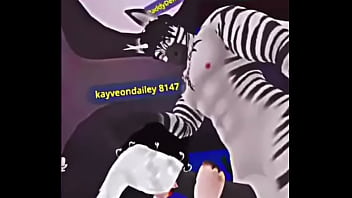 Preview 2 of Xxx Deftig - Kayveondailey sucks off zebra in vrc