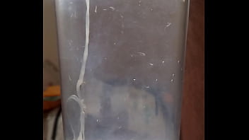 Preview 3 of Sunny Leon And Milf - Tons of cum in a glass of water