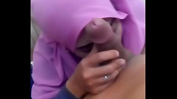 Preview 3 of Black Massage White - Tudung ungu