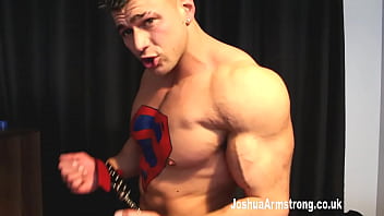 Preview 2 of Sasha Foxx Primal Fantasies - Latex superman chained and defeated into cum