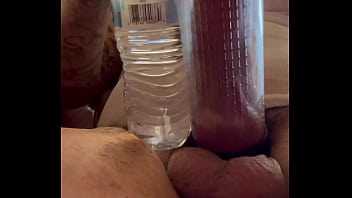 Preview 3 of Backed Massage Fuck - Fat 7 inch cock being pumped,  big balls hang