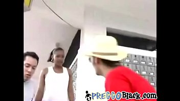 Preview 1 of Anime Tarzan Sex - Pregnant black chick filled with two white boners