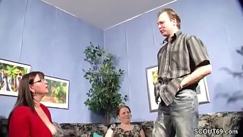 Preview 1 of Mature Porn Sex Video - German MILF Teach Young Couple to Clear Sex Problems