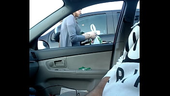 Preview 1 of Jonny Sines Hardest Fuck - Jacking off to hot brunette in ger truck!! She looks at big dick!