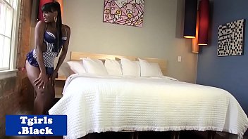 Preview 1 of Wife Pho - Nubian tranny toys her butthole during solo