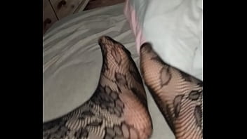 Preview 3 of 14 Year Boy Girl Xxxindia N - crossdresser masturbating in fishnets