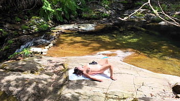 Preview 1 of Shane Diesel Doggystyle - An impudent Voyeur Fingered a Naked Milf on a Nudist Beach in the Forest
