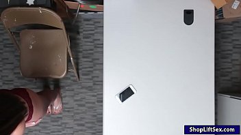 Preview 2 of Xnxx Aj - Suspected skinny thief pursuaded to strip and fuck officer