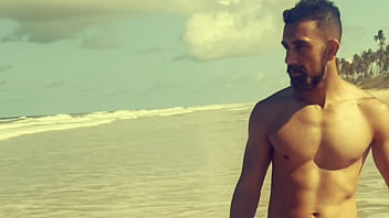 Preview 2 of Cum In Granny Ass Compilation - Nudist Beach - Dan naked and hard jerking off on the beach teaser