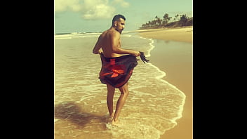 Preview 1 of Cum In Granny Ass Compilation - Nudist Beach - Dan naked and hard jerking off on the beach teaser