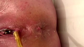 Preview 4 of Pile Driving Dick - Anal Masturbate by Gold High Heels and Fingering Asshole and Juice Pussy and Ride Asshole on Heels