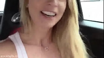 Preview 2 of Old Woman Turkey Online Xxx - Blondy hot girl gone wild and Masturbating in the car