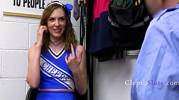 Preview 1 of Sorority Discipline - Pill Thief&#039_s Punishment (Naked Cheer Routine &amp_ Cock Riding) - Celestina Blooms,  Franco Styles