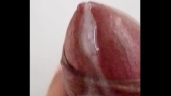 Preview 4 of Gina Michels Black Cock Monster - Jacking off my uncircumcised cock,  cumming,  extreme closeup. July 7,  2024.