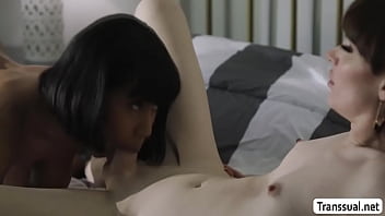 Preview 3 of Tarzan X Hd - Shemale Natalie Mars fucks her Ebony friend Jenna