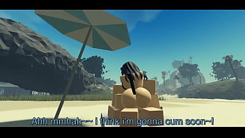 Preview 2 of Sis Bhai Ki Engl - Fucking my Roblox Catgirl at the Beach
