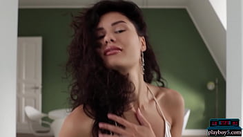 Preview 2 of 14years Garlsxxx - Petite Asian teen model with curly hair Layla Balan solo softcore porn video