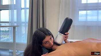 Preview 3 of Pawn Shop 3gp - I received a powerful cumshot from my new toy Svakom Alex Neo 2