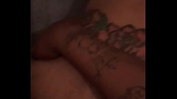 Preview 3 of Cfnm Tv Strapon - young ebony couple fucking good