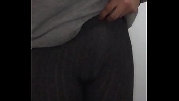Preview 1 of Chubby Wife Anal And Creampie - ass shaking in leggings / slow motion