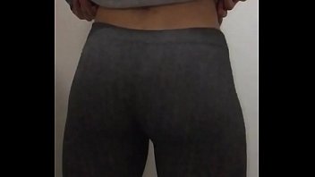 Preview 4 of Chubby Wife Anal And Creampie - ass shaking in leggings / slow motion