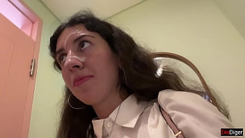 Preview 2 of Briiana Oshea - Cum on a girl&#039_s face in a public cafe - She eats lunch with cum on her face! - Cumwalk