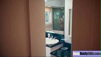 Preview 1 of Trans Teen Exhib - Slut Wife (Brandi Love) With Big Melon Boobs Hard Banged video-02