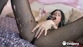 Preview 2 of Hedonism Porn - Chloe James Rips Open Her Pantyhose To Fuck her Pussy