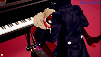 Preview 3 of In De Peasant - Futaba Sakura and Ann Takamaki and Ren Amamiya intense sex. - Persona 5 Hentai