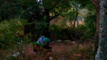 Preview 2 of Chubby Mature Teen - Indian maid aunty peeing outdoor-2