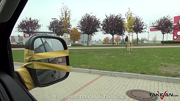 Preview 1 of Thai Xmove - Takevan Blonde rich chick caught and convinced by shopping mall to fuck in car