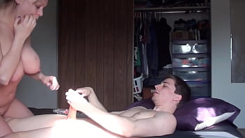 Preview 2 of Teen Ass Fuking - After a morning blowjob I put his cock back in my mouth and make him cum again riding!