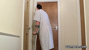Preview 1 of Guy Sux Guy - Sexy centerfold gets cumshot on her face swallowing all the jizz