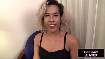 Preview 1 of Thot Hood Elpaso - Stunning trap playing with her hard cock